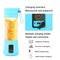 Portable & Rechargeable Juice Blender (380Ml / Blue) (β)