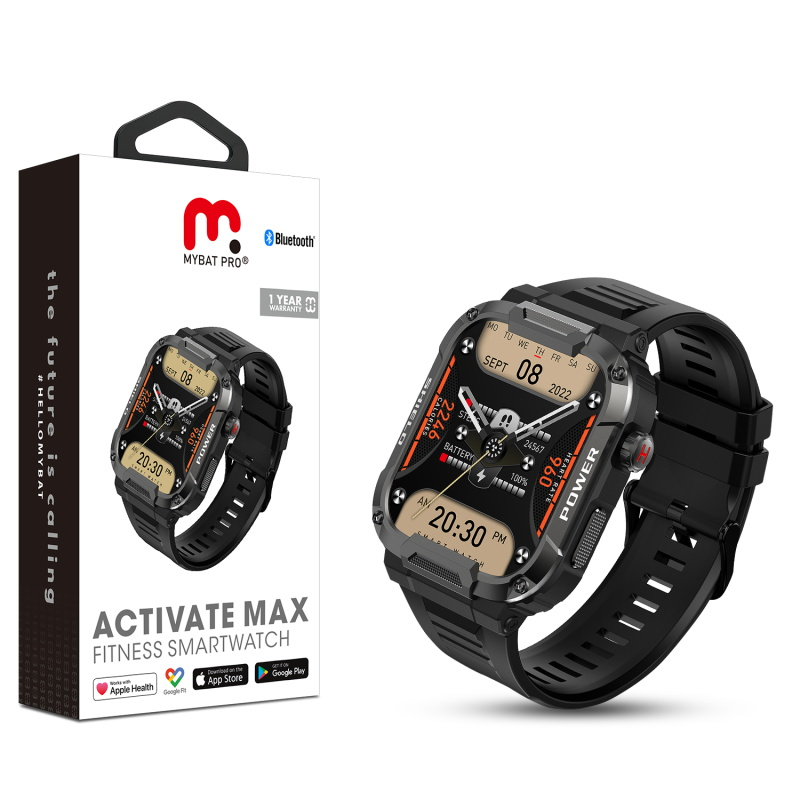 MyBat Pro Activate Max Fitness Smartwatch - Black