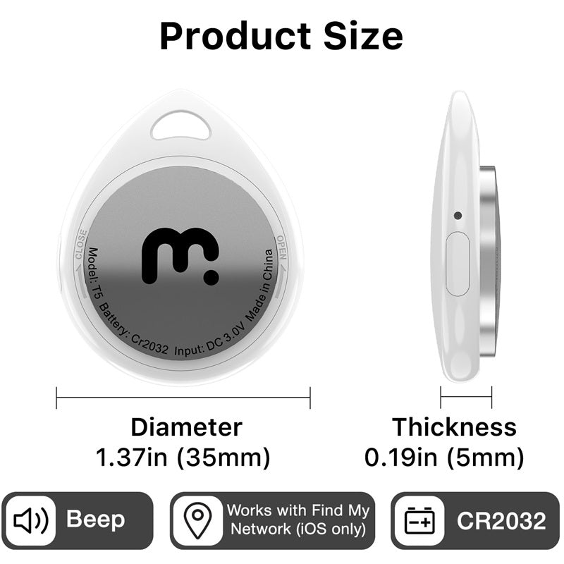 MyBat Pro Tracker for Apple Find My - White