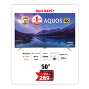 Sharp -50" TV 4k Smart ( Android + Bluetooth )