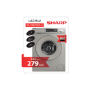 Sharp - Washing Machine 8KG / A+++ Silver