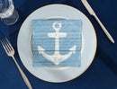 Madame Coco - Anchor Sign Blue Patterned Napkin