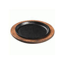 Lodge - Cast Iron Round Fajita Platter with wood Base (β)