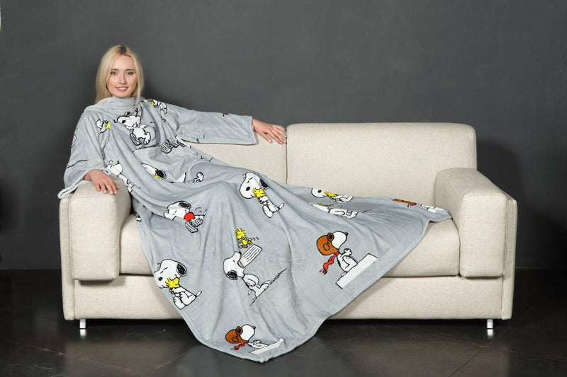 Kanguru - Snoopy Fleece Blanket With Sleeves