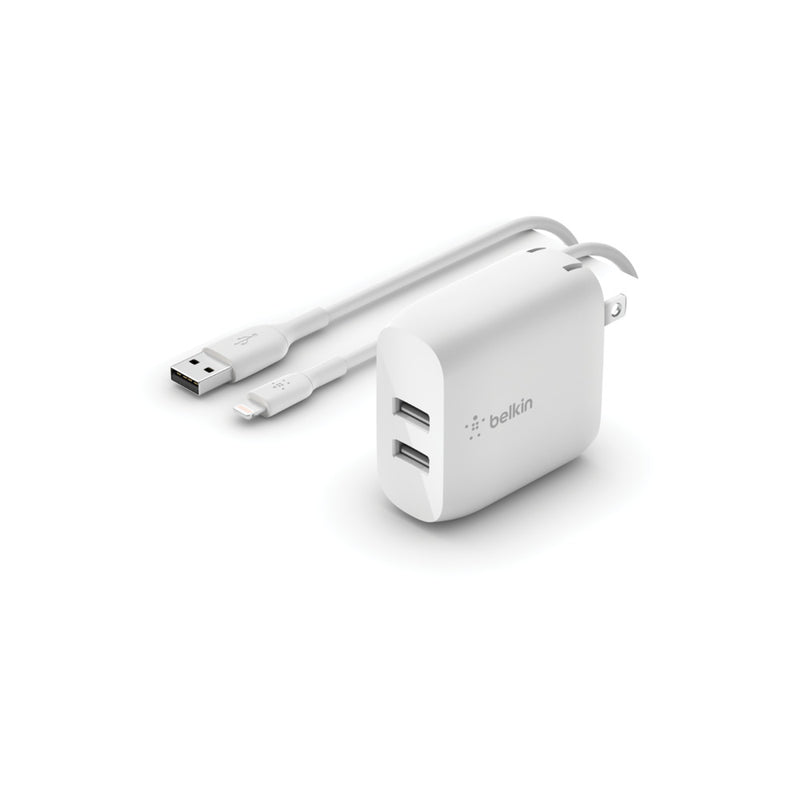 Belkin Dual Usb-A Wall Charger 24W White 12