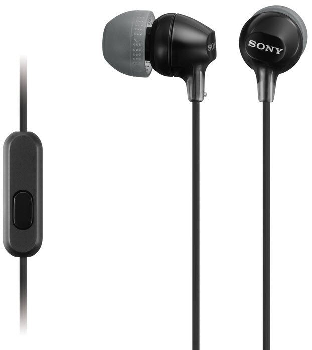Sony - In-Ear Headphones with Tangle Free Cord and 3 Pairs of Silicone Ear Buds