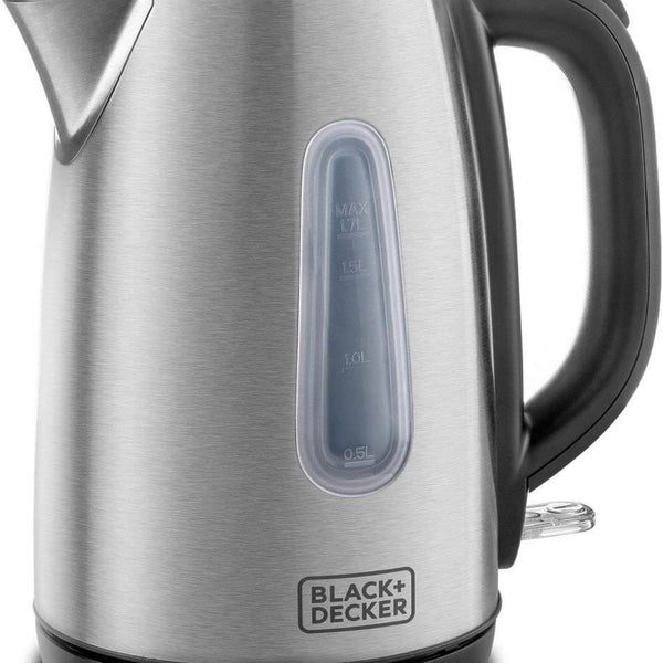 Black Decker Concealed Coil Stainless Steel Kettle 1.7L