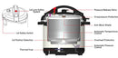 Nutricook - 10 In 1 Electric Pressure Cooker (16 Smart Programs - 1000W -  6L/8L)
