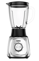 Sona - Blender 600W / 1.5L / 2 speeds Glass Jar / Silver