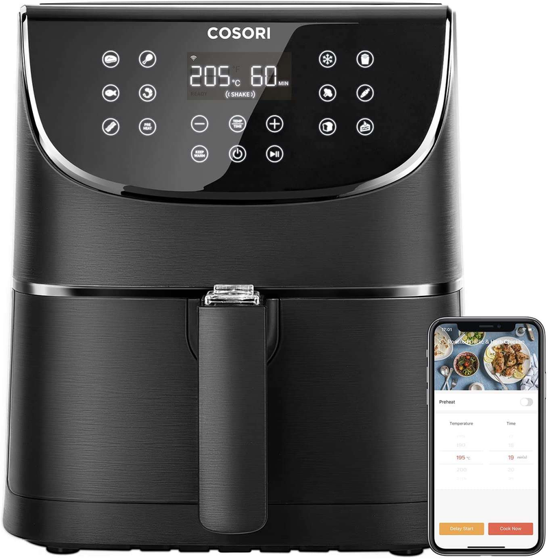 Cosori - Smart Wifi Air Fryer 5.5L, Black