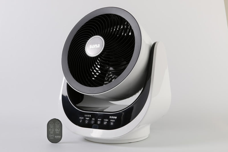 Sona - Air Circulation Fan 9 Inch With 6 Speed Settings